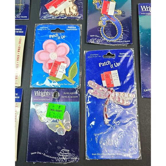 Lot Of 16 Assorted Wrights Iron-On Appliques Patch Up Embroidery Assortment - Picture 7 of 14